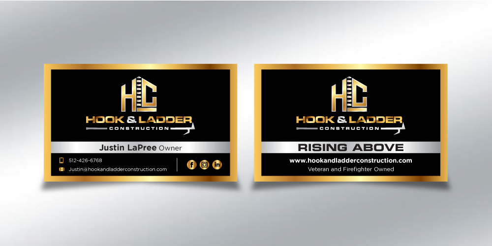 Hook & Ladder Construction logo design by IjVb.UnO