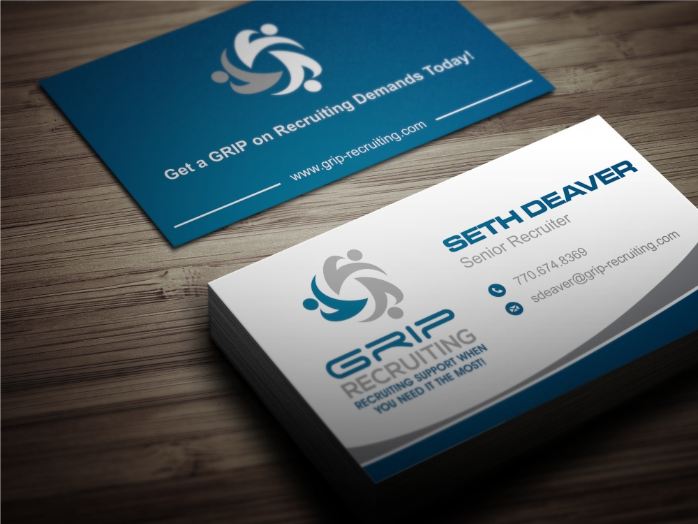 Grip Recruiting - Tag line: Recruiting support when you need it the most! logo design by semar
