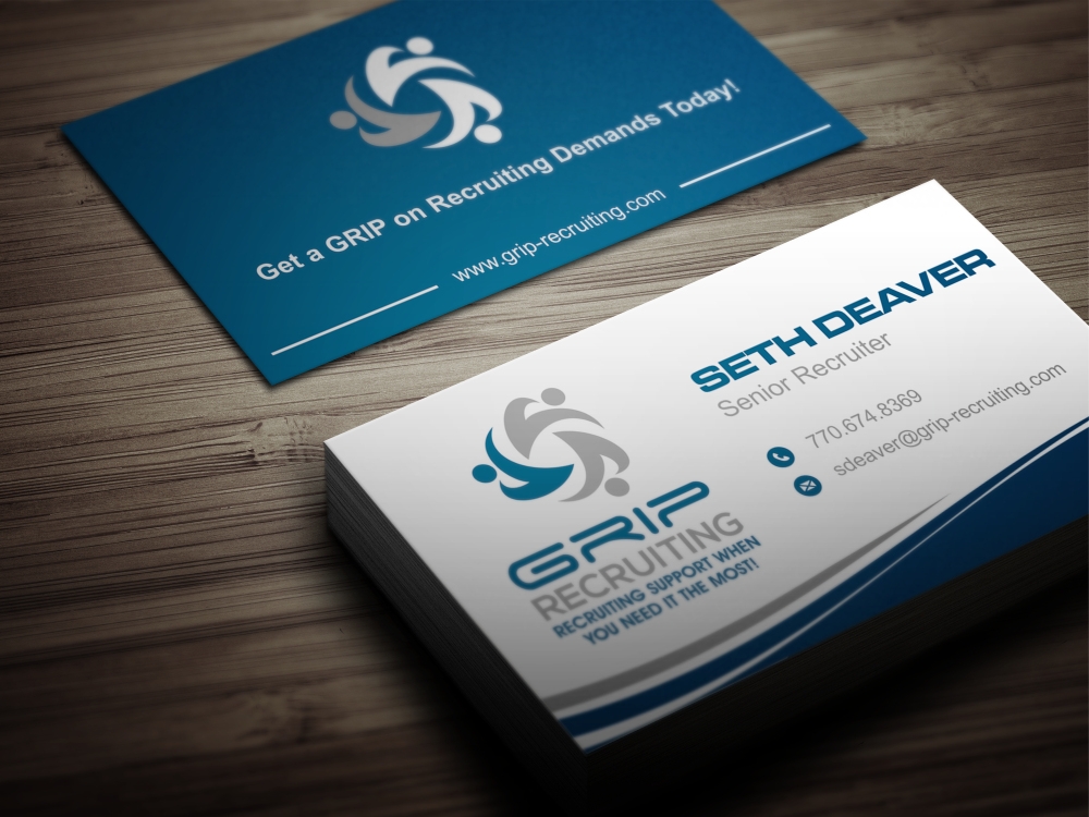 Grip Recruiting - Tag line: Recruiting support when you need it the most! logo design by semar