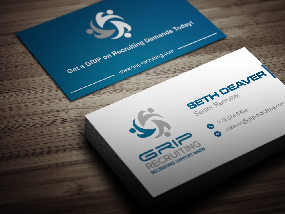 Grip Recruiting - Tag line: Recruiting support when you need it the most! logo design by semar