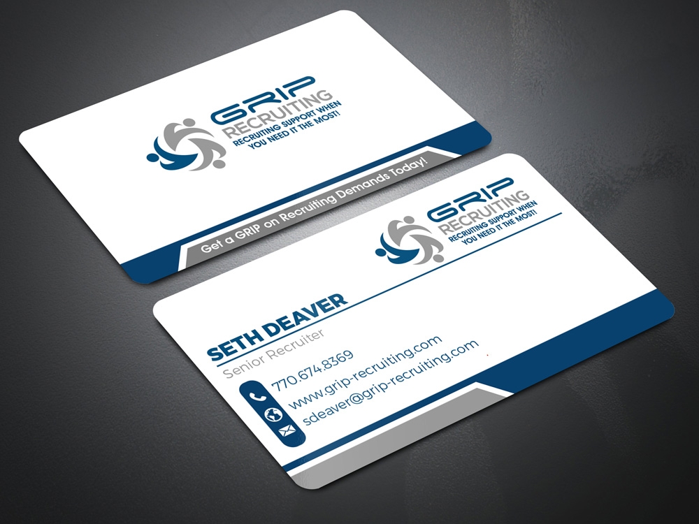 Grip Recruiting - Tag line: Recruiting support when you need it the most! logo design by Gelotine