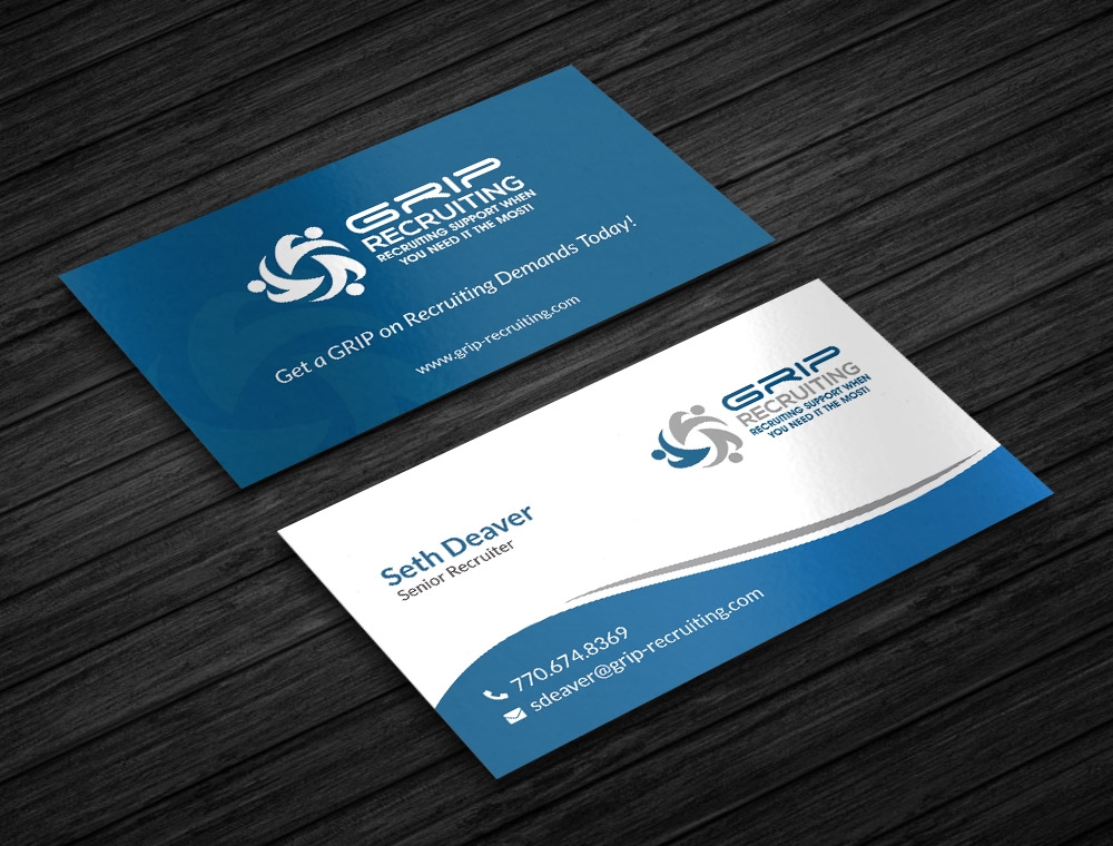Grip Recruiting - Tag line: Recruiting support when you need it the most! logo design by fritsB