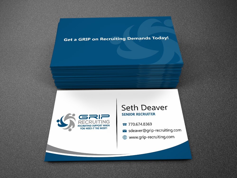 Grip Recruiting - Tag line: Recruiting support when you need it the most! logo design by cintoko