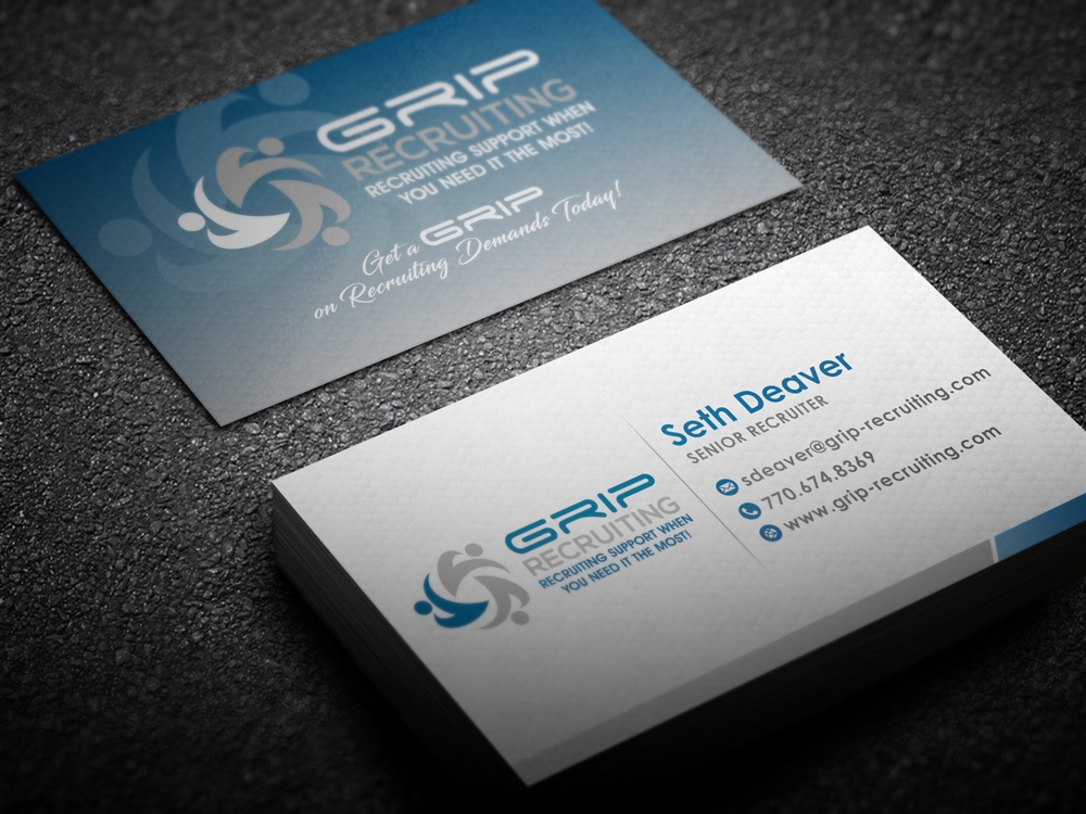 Grip Recruiting - Tag line: Recruiting support when you need it the most! logo design by KHAI