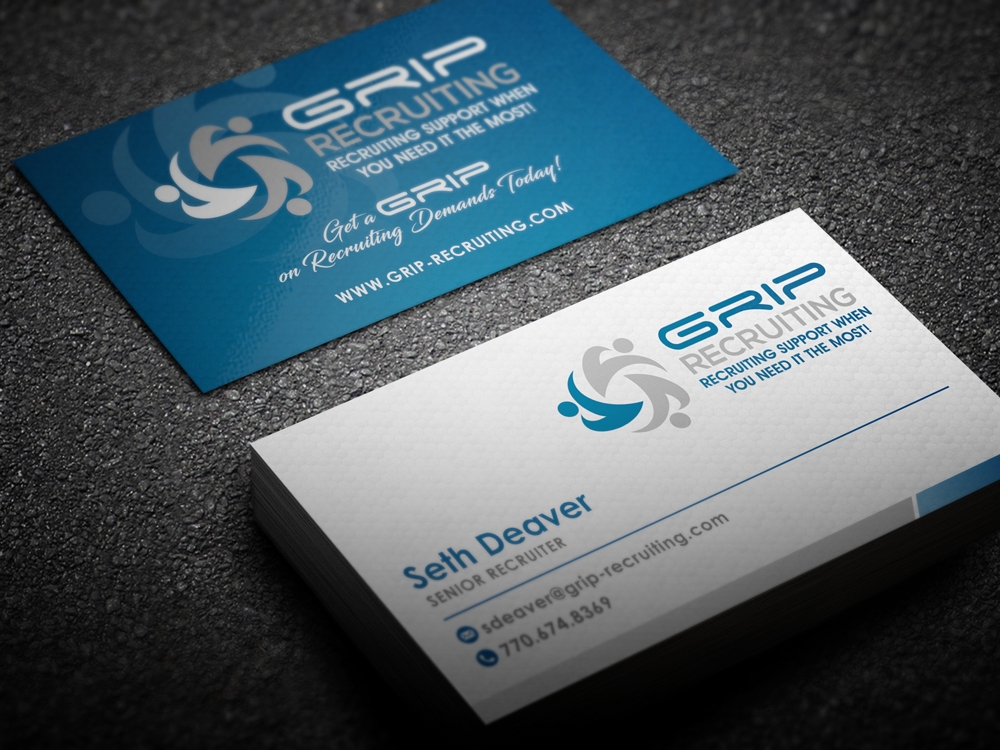 Grip Recruiting - Tag line: Recruiting support when you need it the most! logo design by KHAI