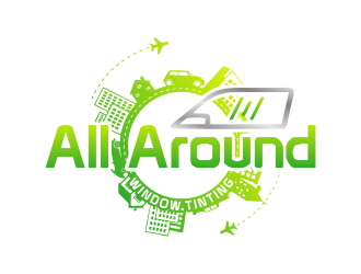 All Around Window Tinting  logo design by Gwerth