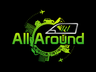 All Around Window Tinting  logo design by Gwerth
