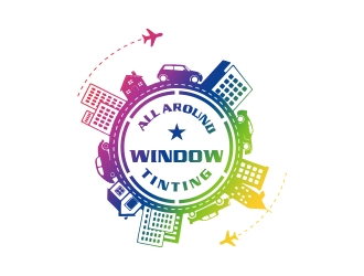 All Around Window Tinting  logo design by cikiyunn