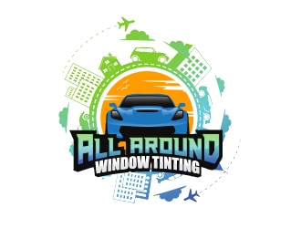 All Around Window Tinting  logo design by MarkindDesign