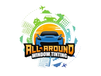 All Around Window Tinting  logo design by MarkindDesign