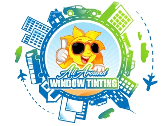 All Around Window Tinting  logo design by LogoQueen