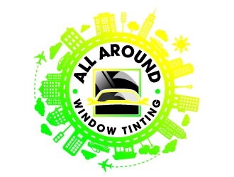 All Around Window Tinting  logo design by jaize