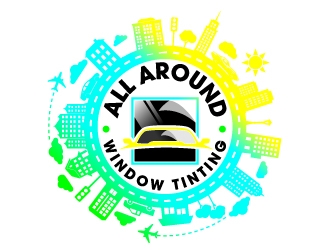 All Around Window Tinting  logo design by jaize