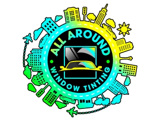All Around Window Tinting  logo design by jaize