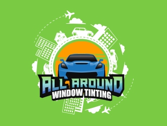 All Around Window Tinting  logo design by MarkindDesign