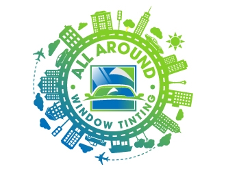 All Around Window Tinting  logo design by jaize