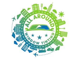 All Around Window Tinting  logo design by jaize
