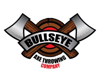 Bullseye Axe Throwing Company logo design by KreativeLogos