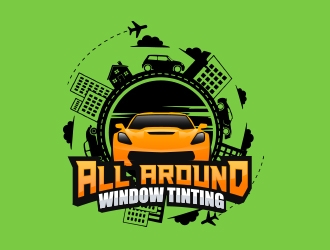 All Around Window Tinting  logo design by MarkindDesign