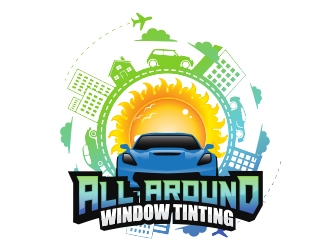 All Around Window Tinting  logo design by MarkindDesign