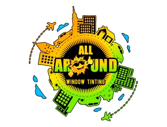 All Around Window Tinting  logo design by ruki