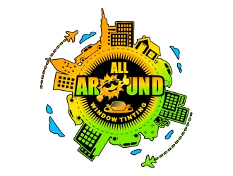 All Around Window Tinting  logo design by ruki