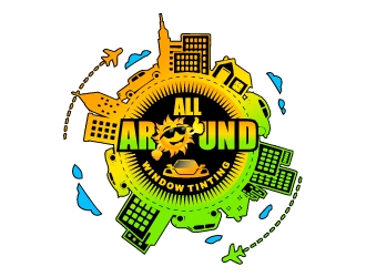 All Around Window Tinting  logo design by ruki