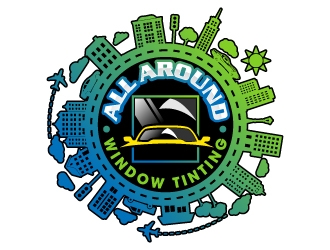 All Around Window Tinting  logo design by jaize