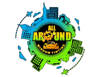 All Around Window Tinting  logo design by ruki
