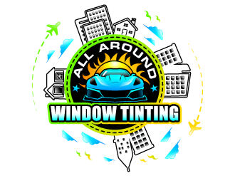 All Around Window Tinting  logo design by Suvendu