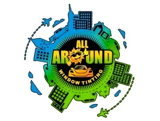 All Around Window Tinting  logo design by ruki