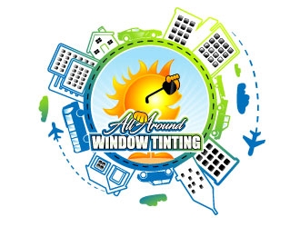 All Around Window Tinting  logo design by LogoQueen