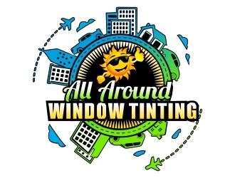 All Around Window Tinting  logo design by ruki
