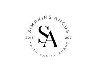 Simpkins Angus logo design by akhi