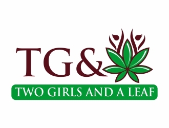 Two Girls and a Leaf logo design by MonkDesign