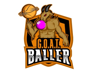 G.O.A.T. Baller logo design by Norsh