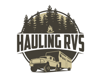 Hauling RVs logo design by Kruger