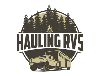 Hauling RVs logo design by Kruger