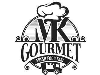 MK Gourmet logo design by Suvendu