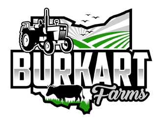 Burkart Farms  logo design by MAXR