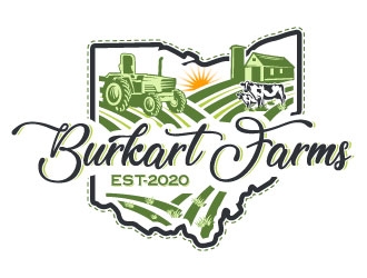 Burkart Farms  logo design by Suvendu