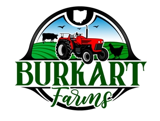 Burkart Farms  logo design by DreamLogoDesign
