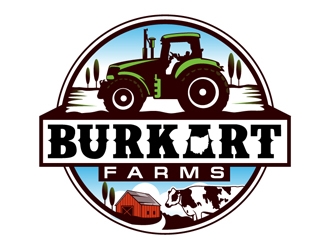 Burkart Farms  logo design by DreamLogoDesign