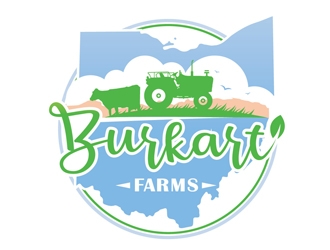 Burkart Farms  logo design by DreamLogoDesign