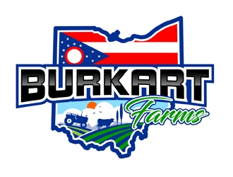 Burkart Farms  logo design by DreamLogoDesign