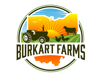 Burkart Farms  logo design by haze