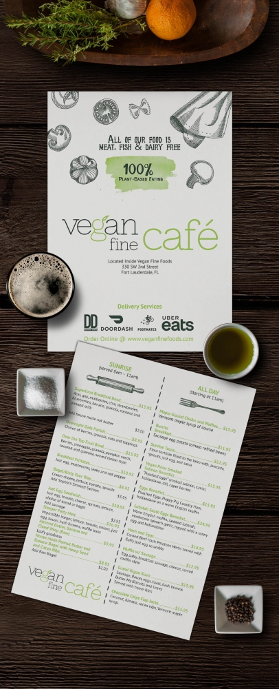 Vegan Fine Cafe logo design by marshall