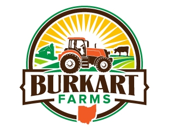 Burkart Farms  logo design by jaize