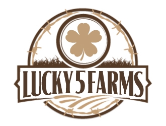 Lucky 5 Farms logo design by AamirKhan