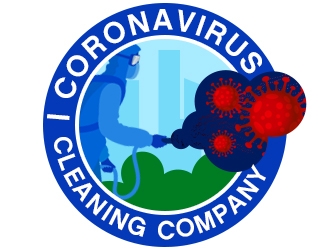Coronavirus cleaning company  logo design by XyloParadise